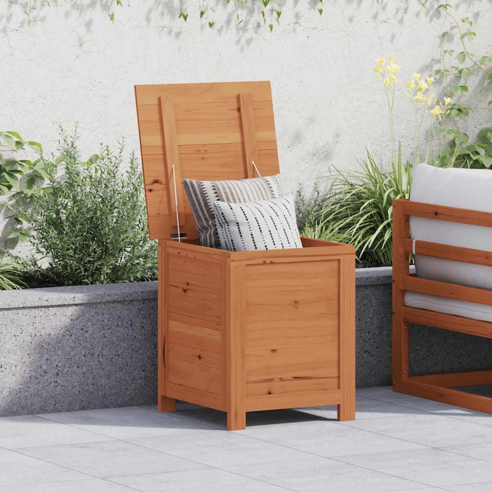 vidaXL Dynbox för trädgården brun 50x50x56 cm massivt granträ