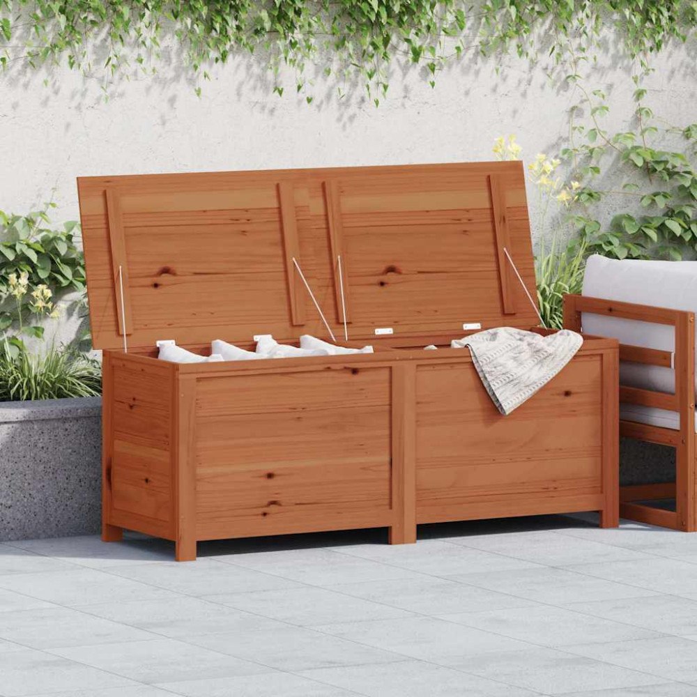 vidaXL Dynbox för trädgården brun 150x50x56 cm massivt granträ