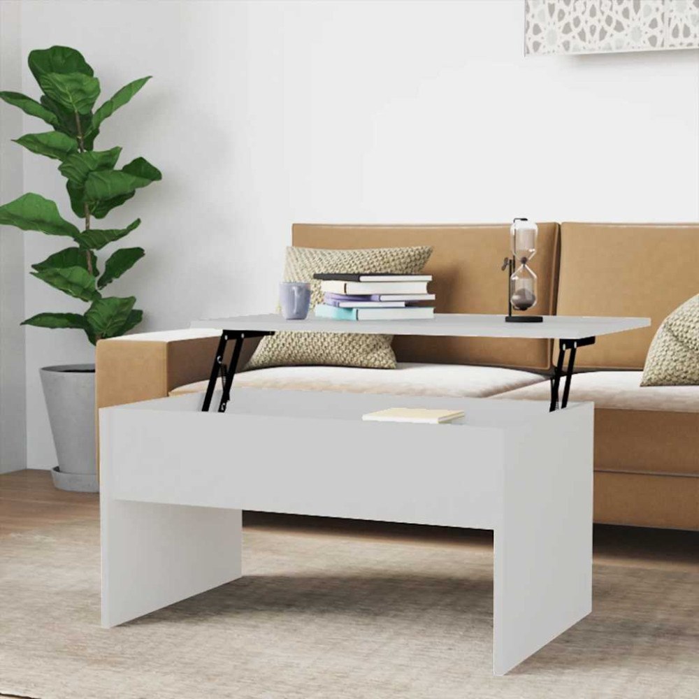 vidaXL Soffbord vit 80x50,5x41,5 cm konstruerat trä