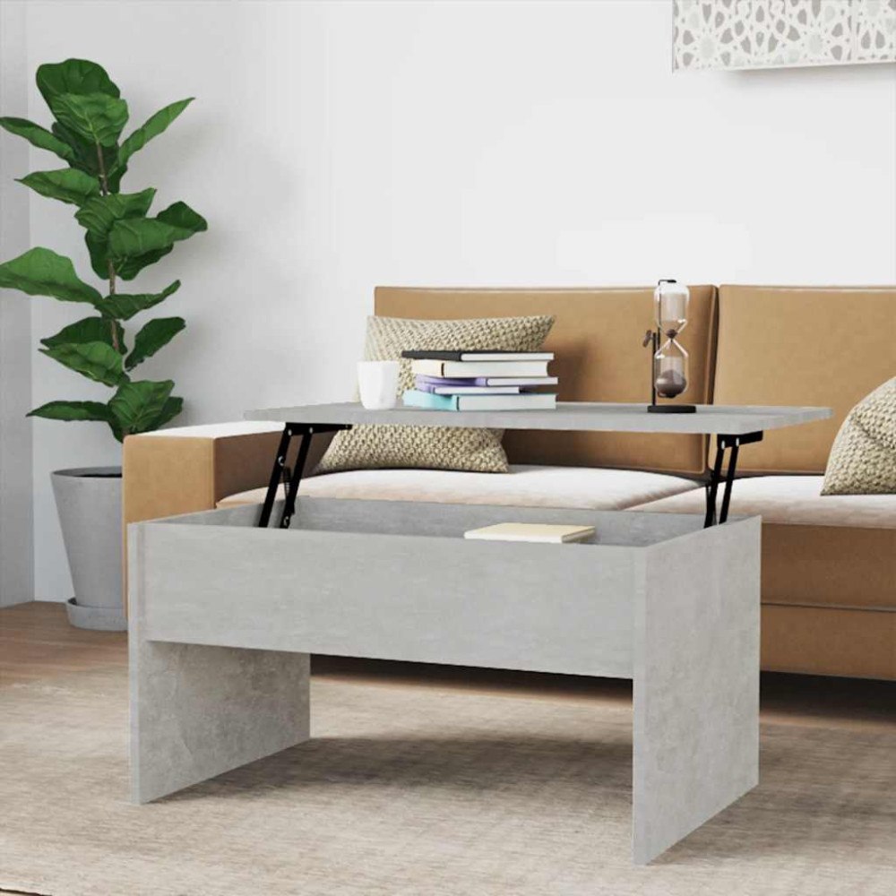 vidaXL Soffbord betonggrå 80x50,5x41,5 cm konstruerat trä