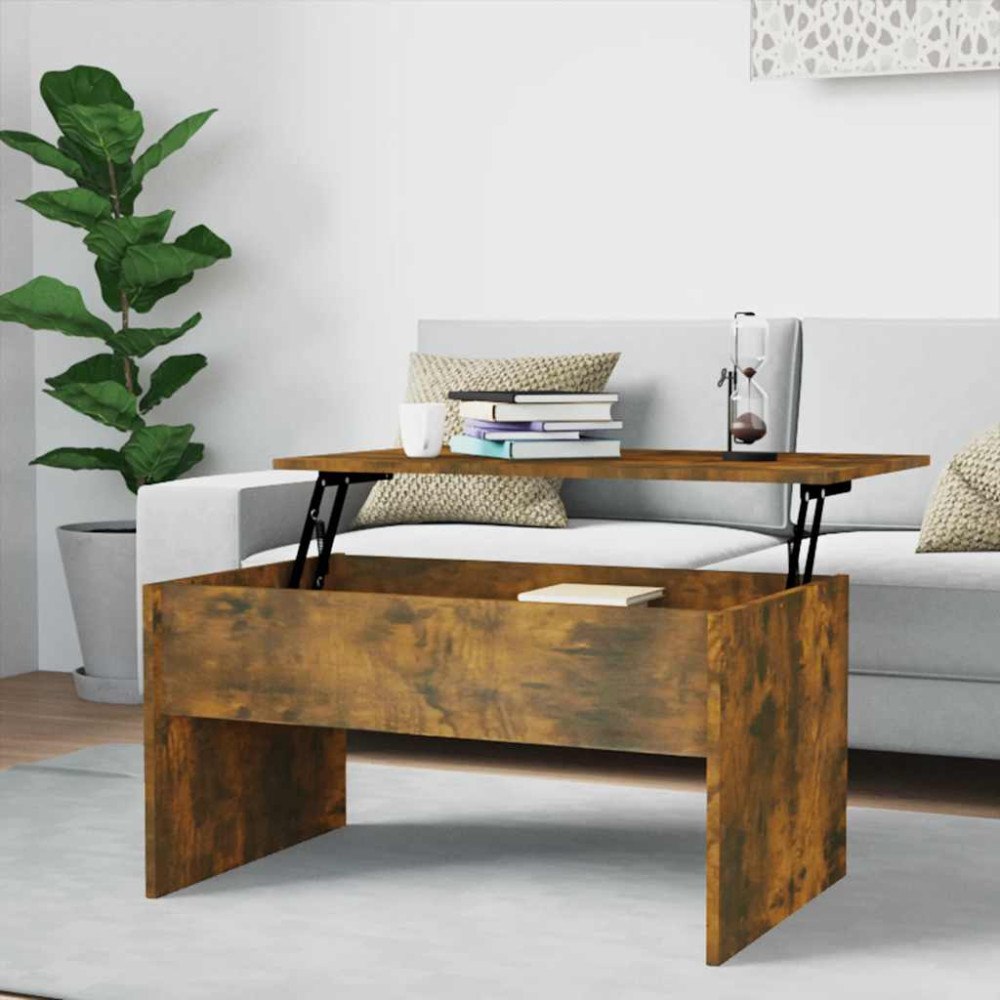 vidaXL Soffbord brun ek 80x50,5x41,5 cm konstruerat trä