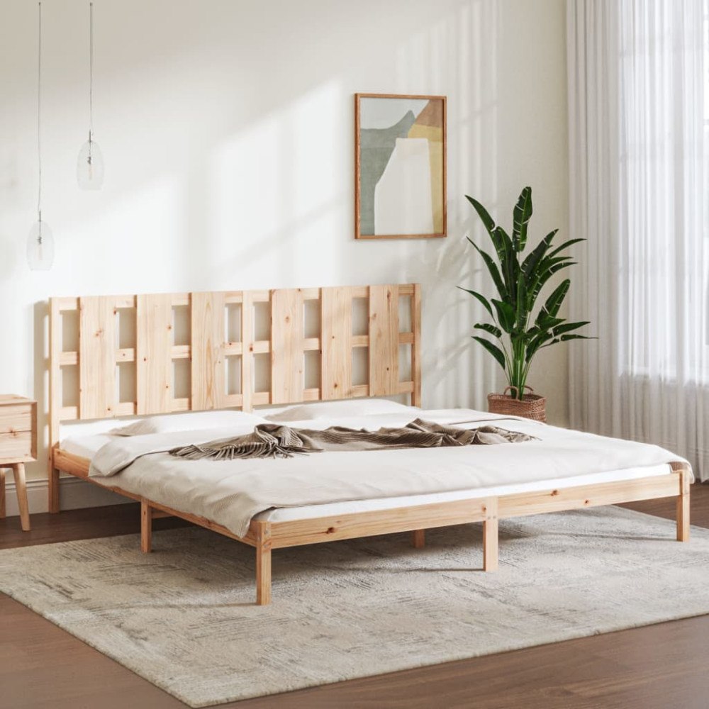 vidaXL Sängram massivt trä 180x200 cm