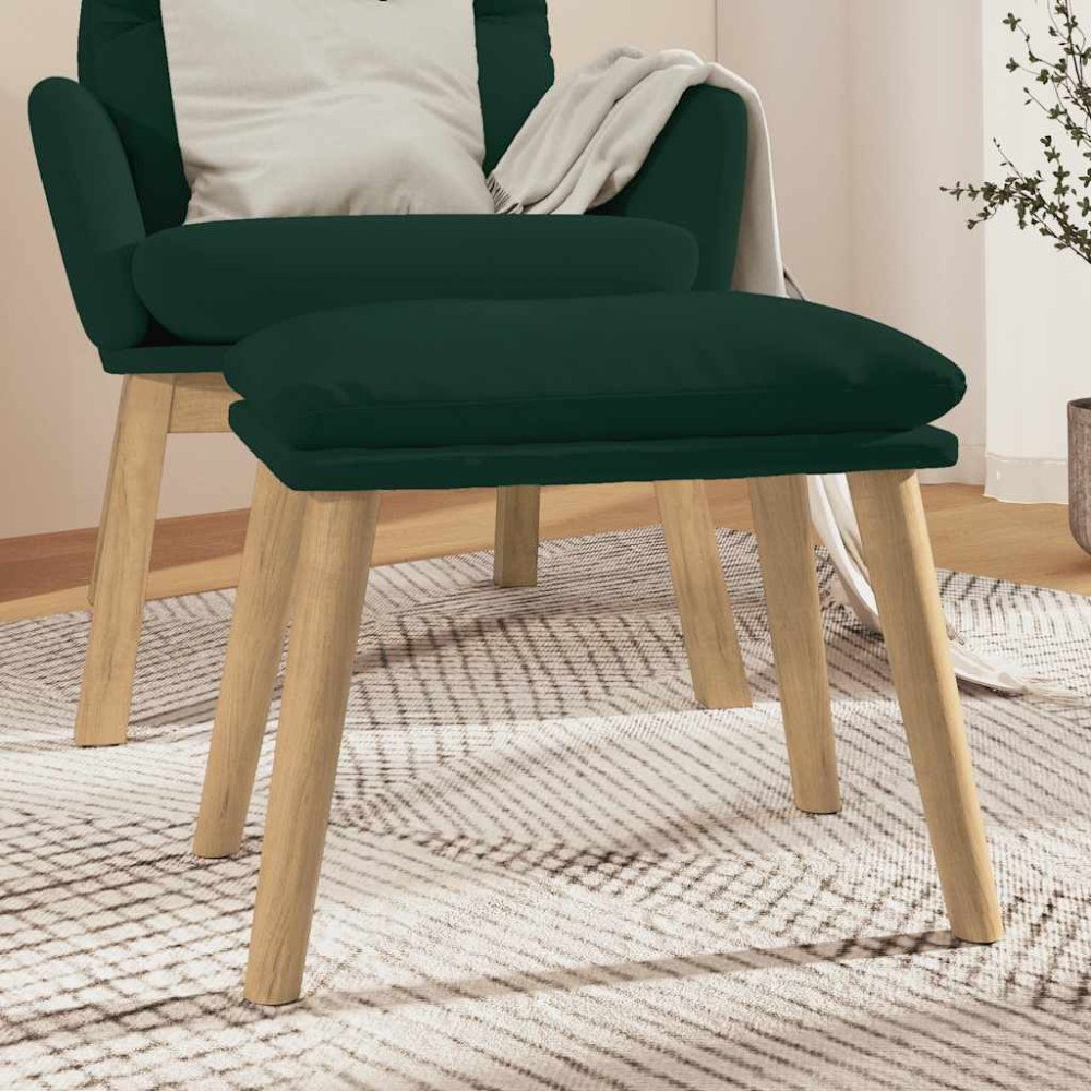 vidaXL Fotpall mörkgrön 45x29,5x35 cm sammet