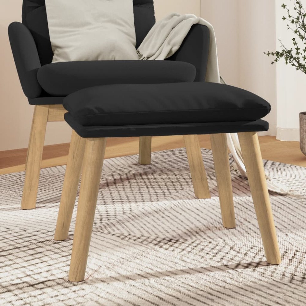 vidaXL Fotpall svart 45x29,5x35 cm sammet