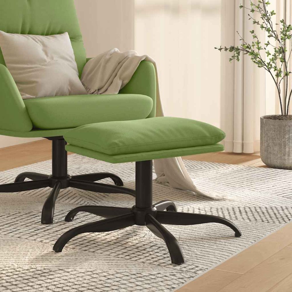 vidaXL Fotpall ljusgrön 60x60x36 cm sammet