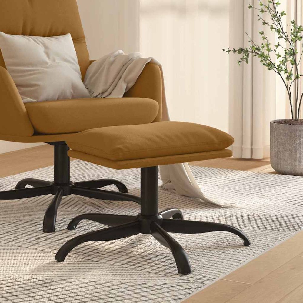 vidaXL Fotpall brun 60x60x36 cm sammet