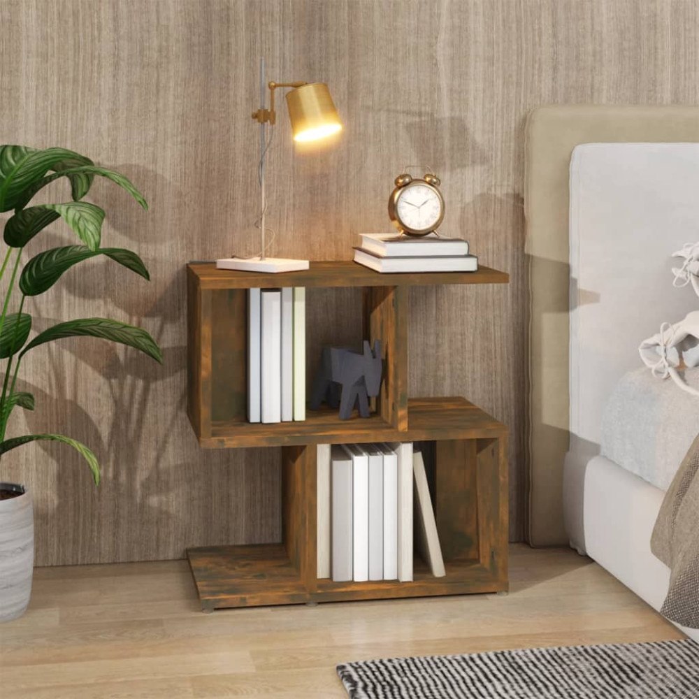 vidaXL Sängbord rökfärgad ek 50x30x51,5 cm konstruerat trä