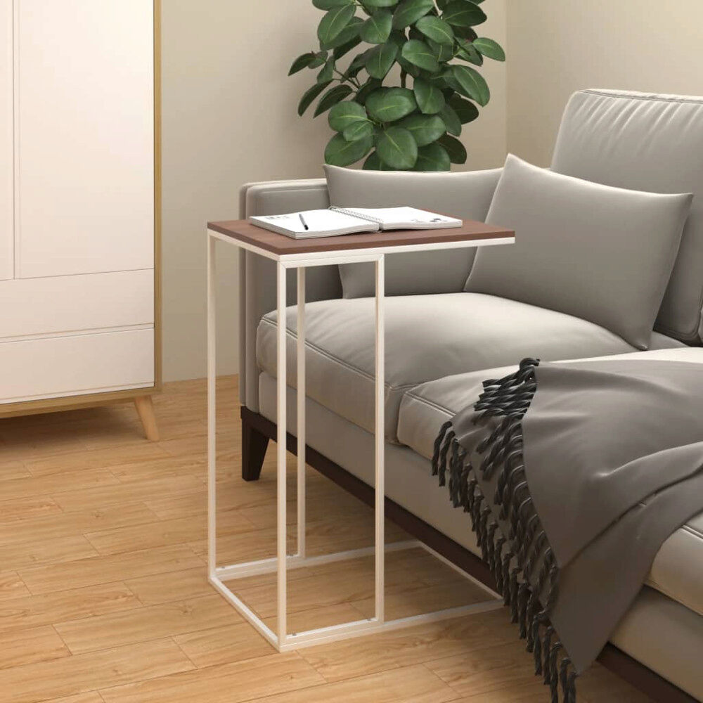 vidaXL Sidobord vit 40x30x59 cm konstruerat trä