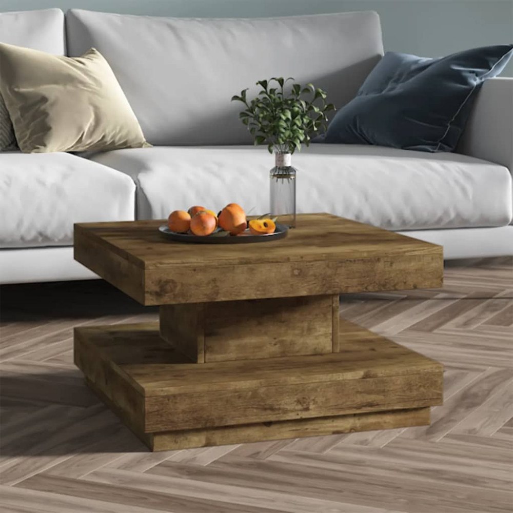 vidaXL Soffbord mörkbrun 60x60x35 cm MDF