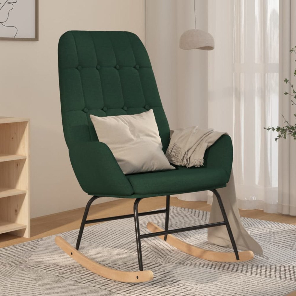 vidaXL Gungstol mörkgrön tyg