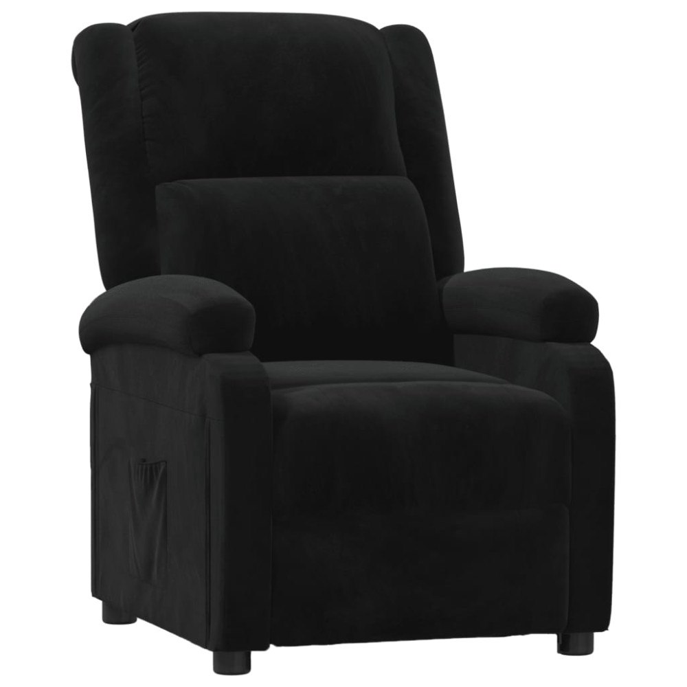 vidaXL Reclinerfåtölj svart sammet
