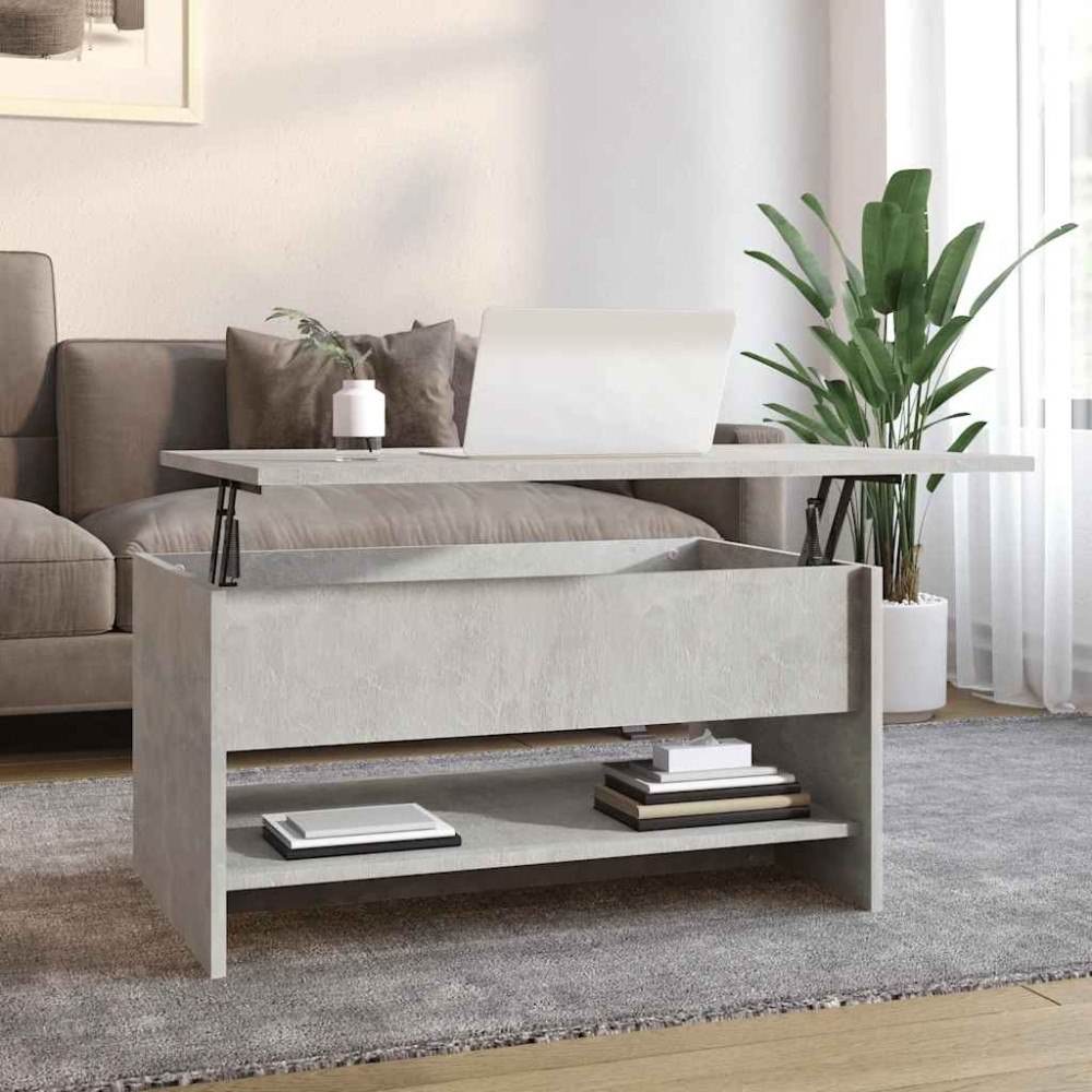 vidaXL Soffbord betonggrå 80x50x40 cm konstruerat trä