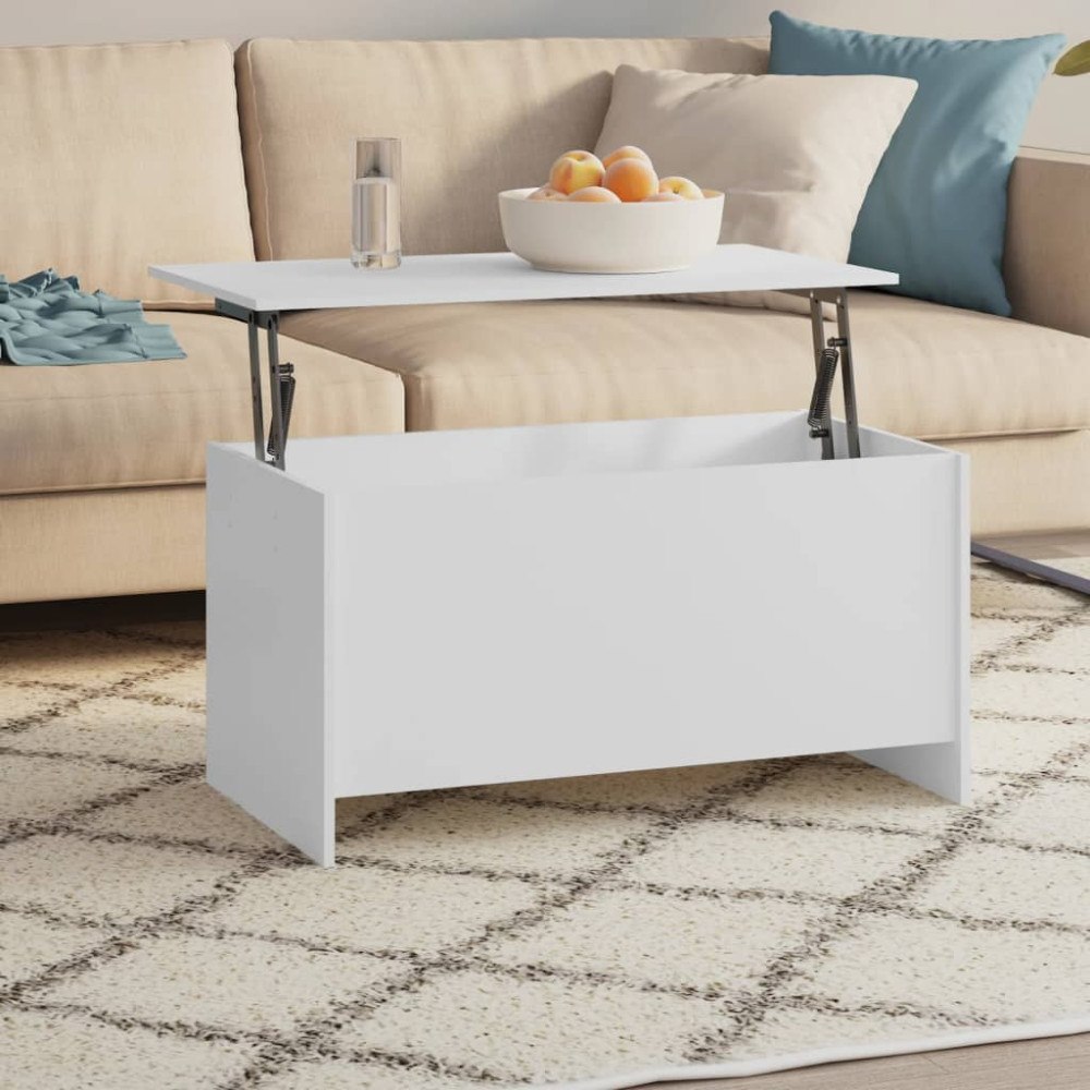 vidaXL Soffbord vit 102x55,5x52,5 cm konstruerat trä