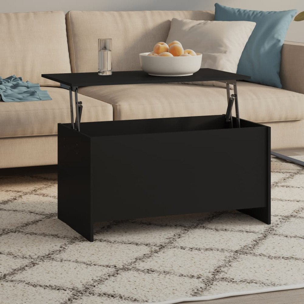 vidaXL Soffbord svart 102x55,5x52,5 cm konstruerat trä