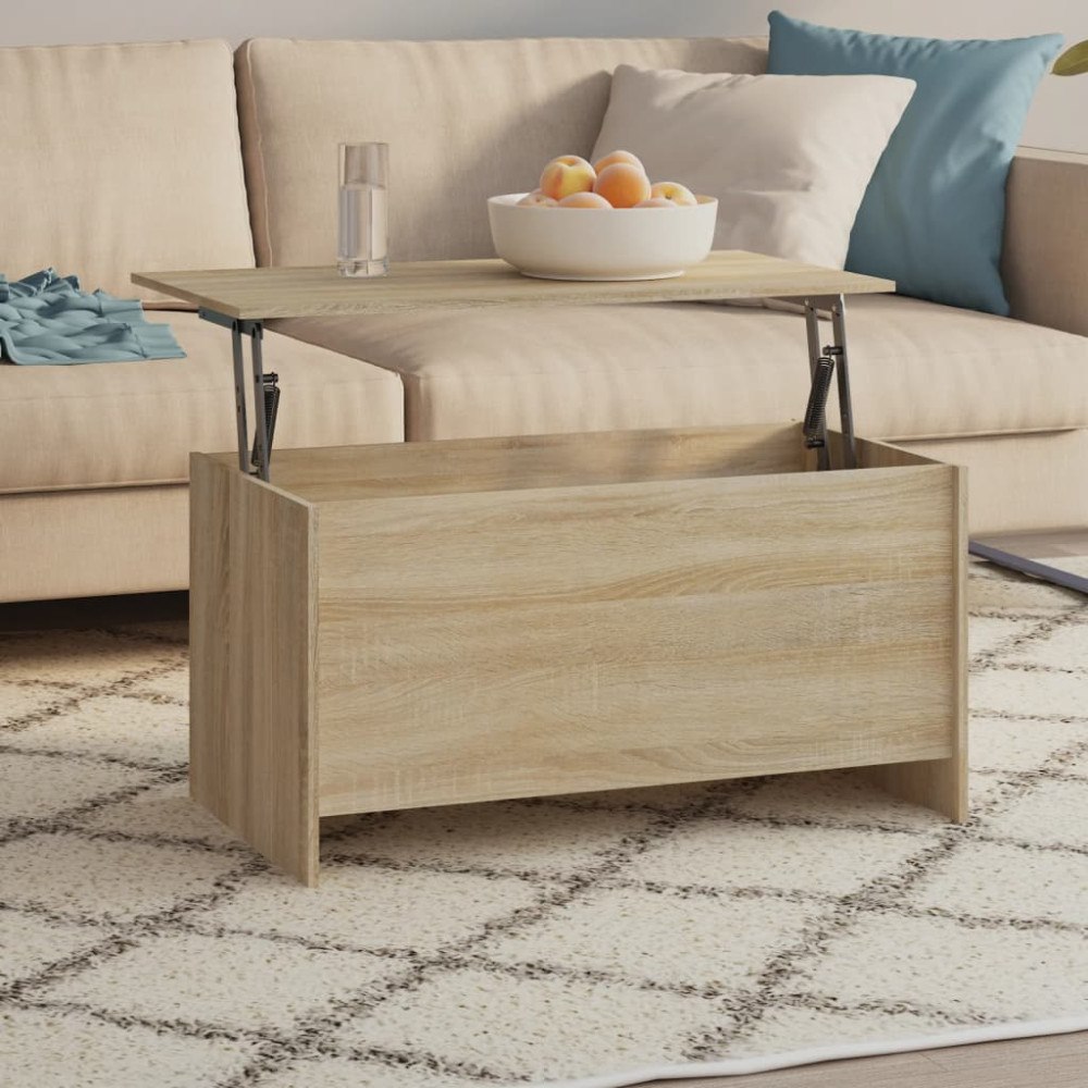 vidaXL Soffbord sonoma-ek 102x55,5x52,5 cm konstruerat trä