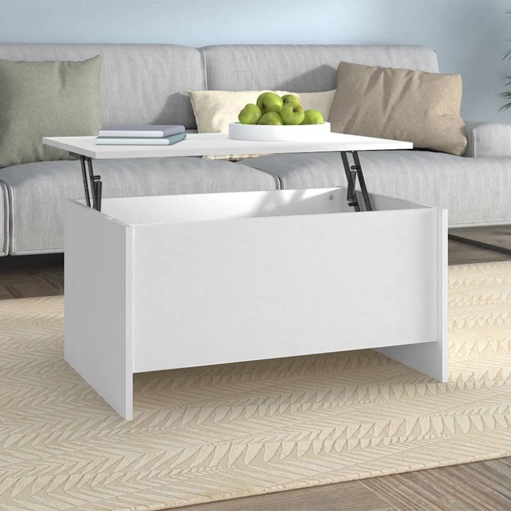 vidaXL Soffbord vit 80x55,5x41,5 cm konstruerat trä