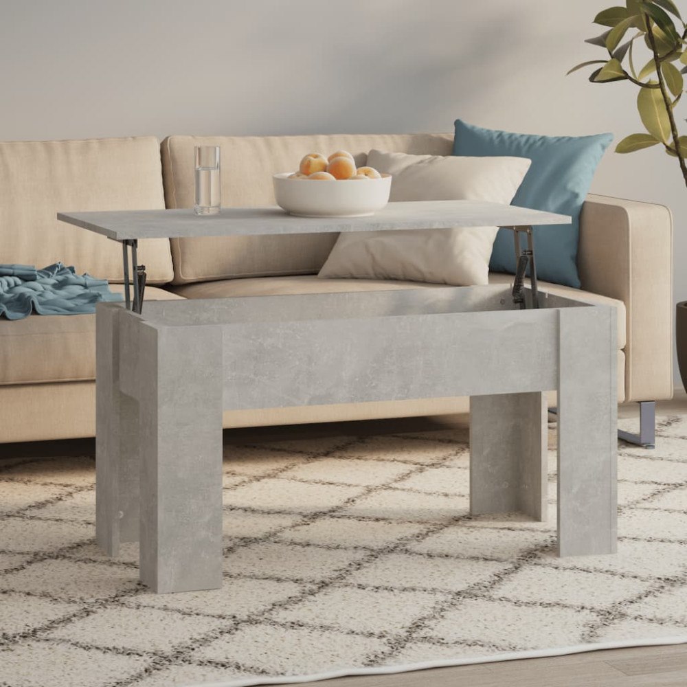 vidaXL Soffbord betonggrå 101x49x52 cm konstruerat trä