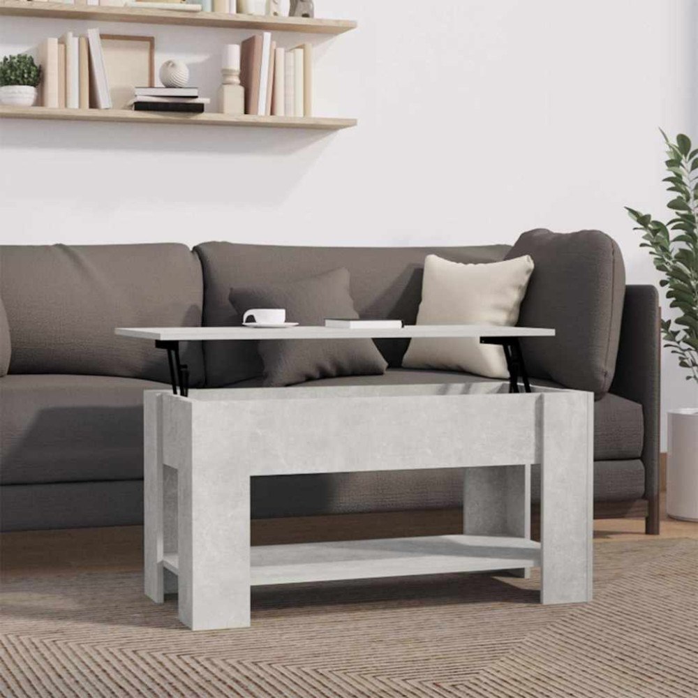 vidaXL Soffbord betonggrå 101x49x52 cm konstruerat trä