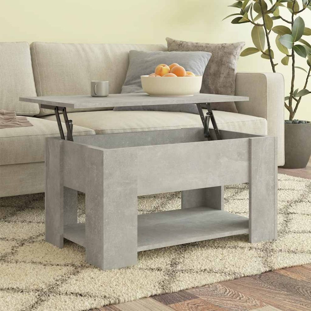 vidaXL Soffbord betonggrå 79x49x41 cm konstruerat trä
