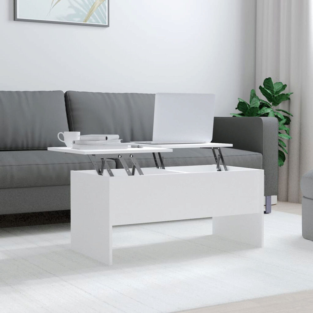 vidaXL Soffbord vit 102x50,5x46,5 cm konstruerat trä