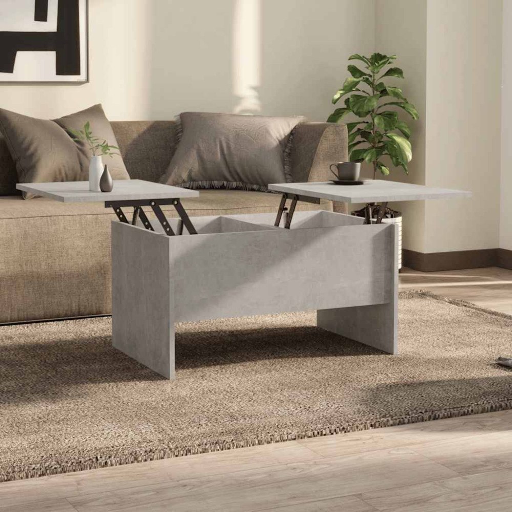 vidaXL Soffbord betonggrå 80x50x42,5 cm konstruerat trä