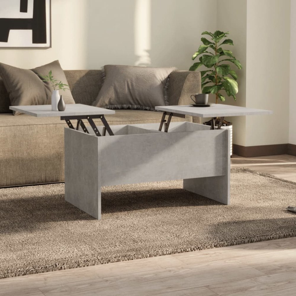 vidaXL Soffbord betonggrå 80x50x42,5 cm konstruerat trä