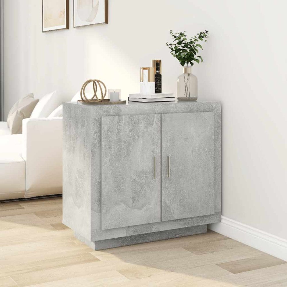 vidaXL Byrå betonggrå 80x40x75 cm konstruerat trä