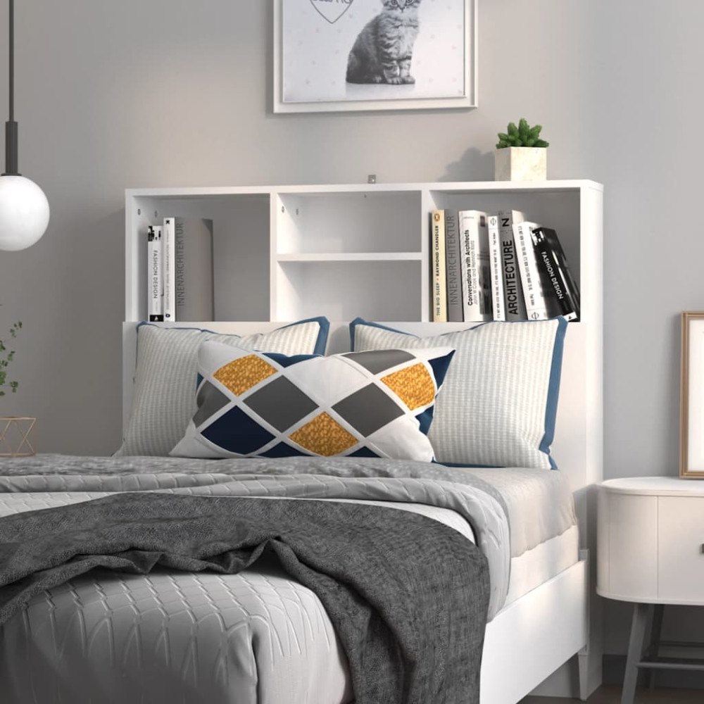 vidaXL Sänggavel med förvaring vit 100x19x103,5 cm