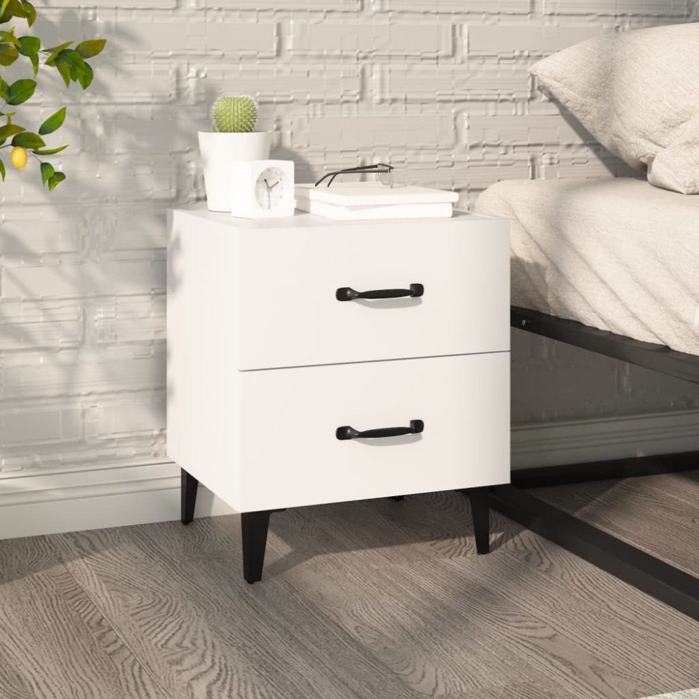vidaXL Sängbord vit 40x35x47,5 cm
