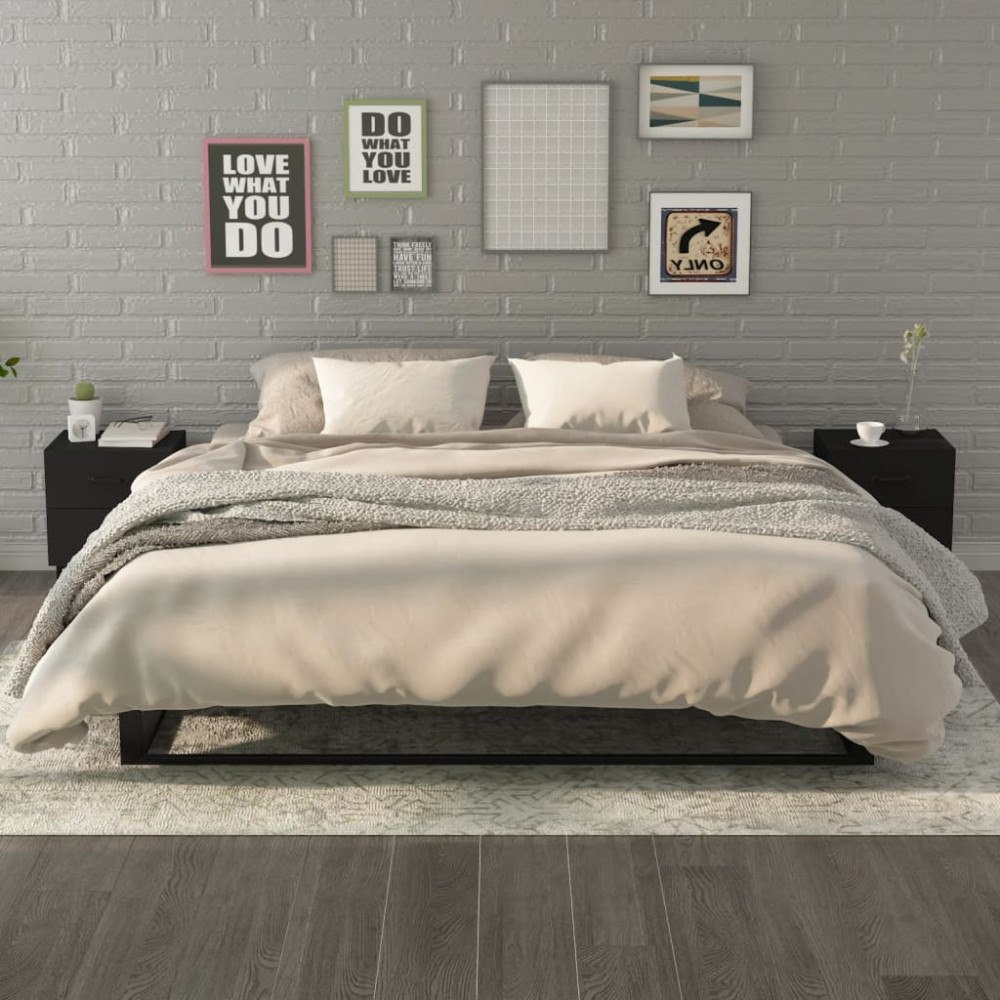 vidaXL Sängbord 2 st svart 40x35x47,5 cm