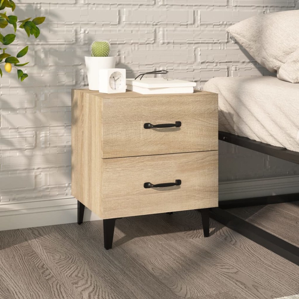 vidaXL Sängbord sonoma-ek 40x35x47,5 cm