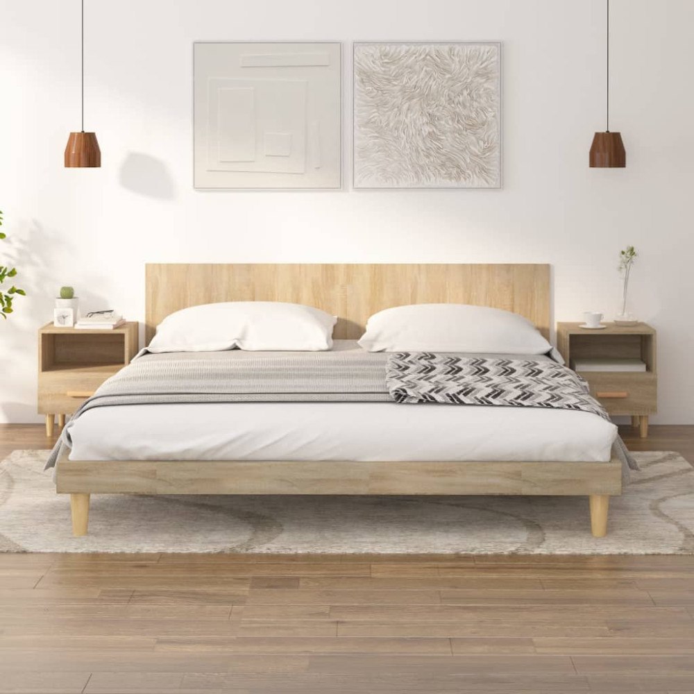 vidaXL Sängbord 2 st sonoma-ek 40x35x47 cm