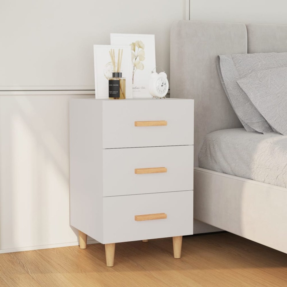 vidaXL Sängbord vit 40x40x66 cm konstruerat trä