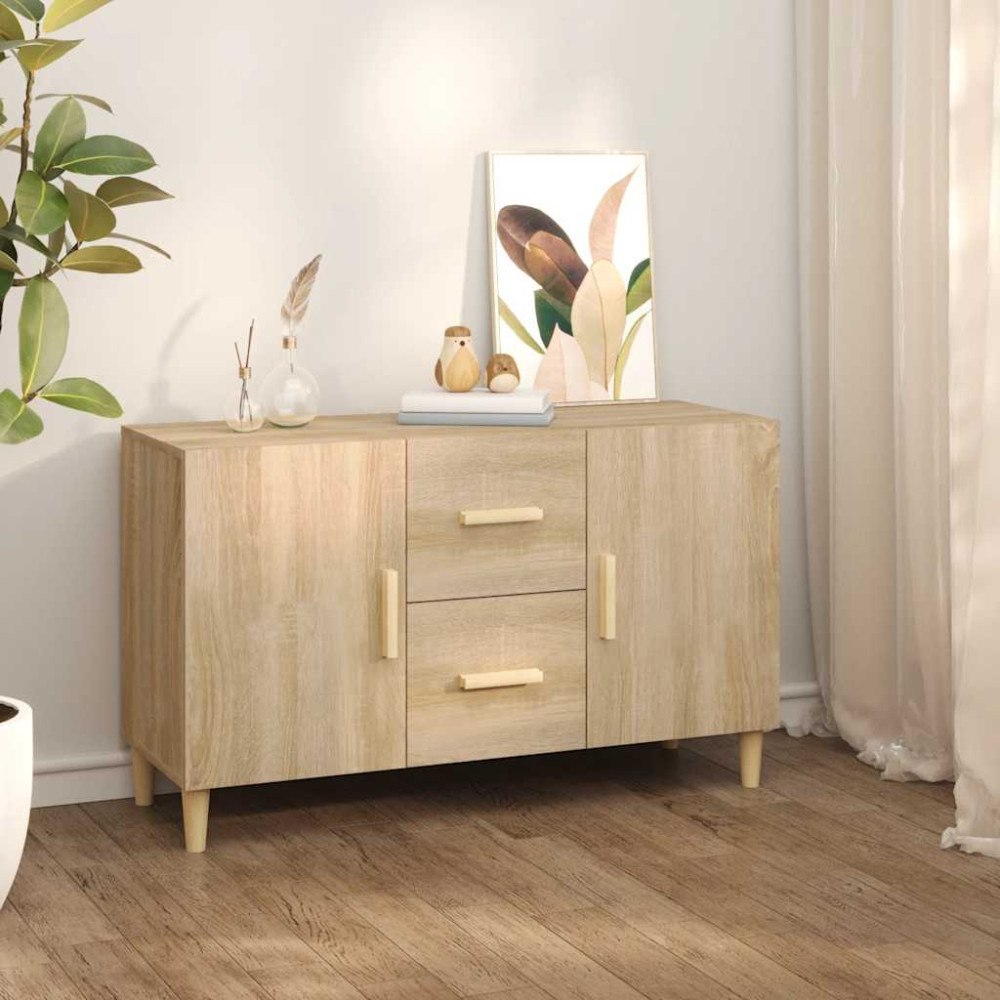 vidaXL Skänk sonoma-ek 100x36x60 cm konstruerat trä