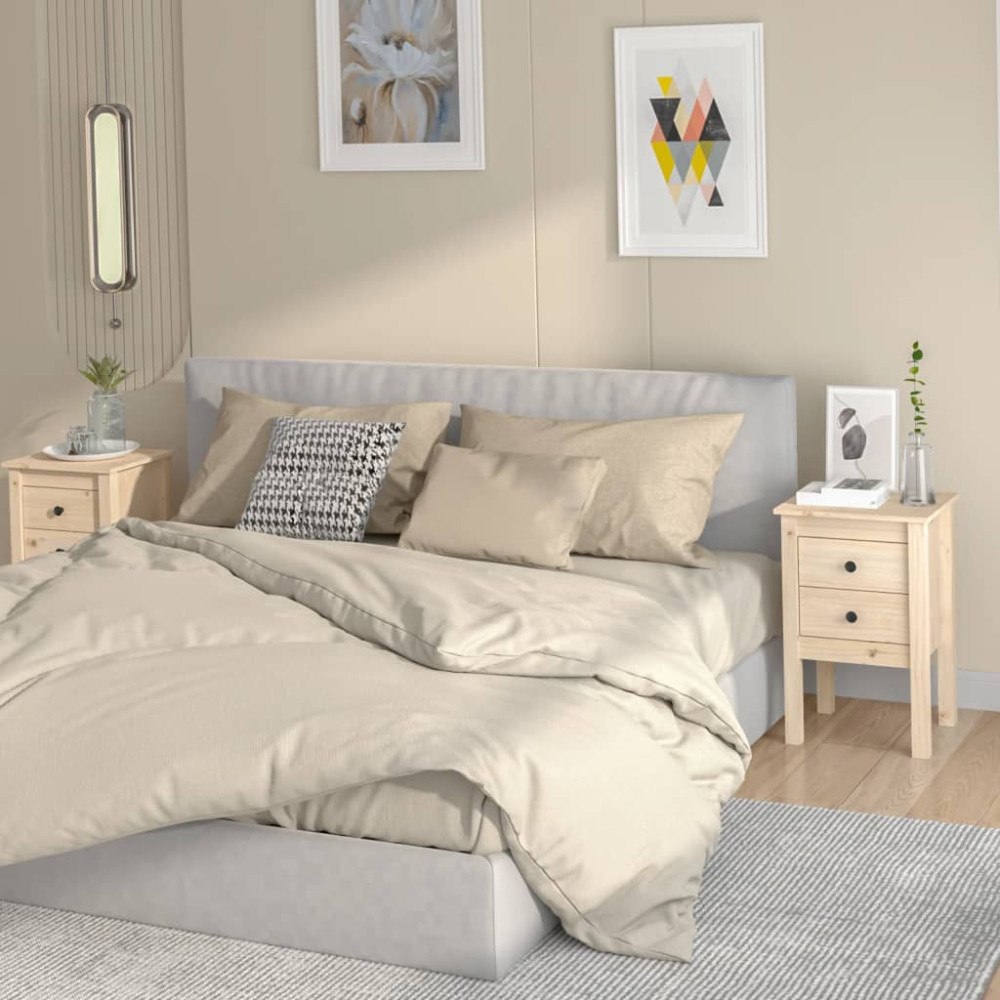 vidaXL Sängbord 2 st 40x35x61,5 cm massiv furu