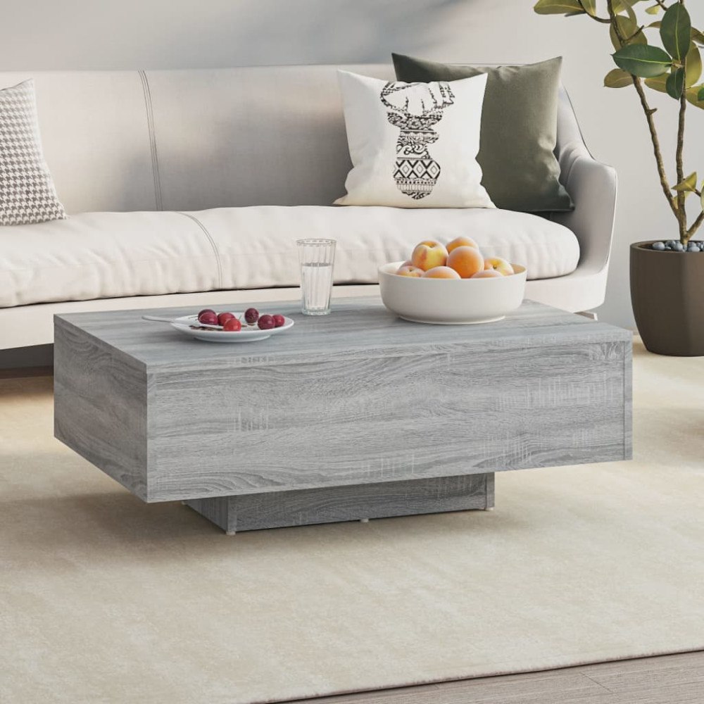 vidaXL Soffbord grå sonoma 85x55x31 cm konstruerat trä