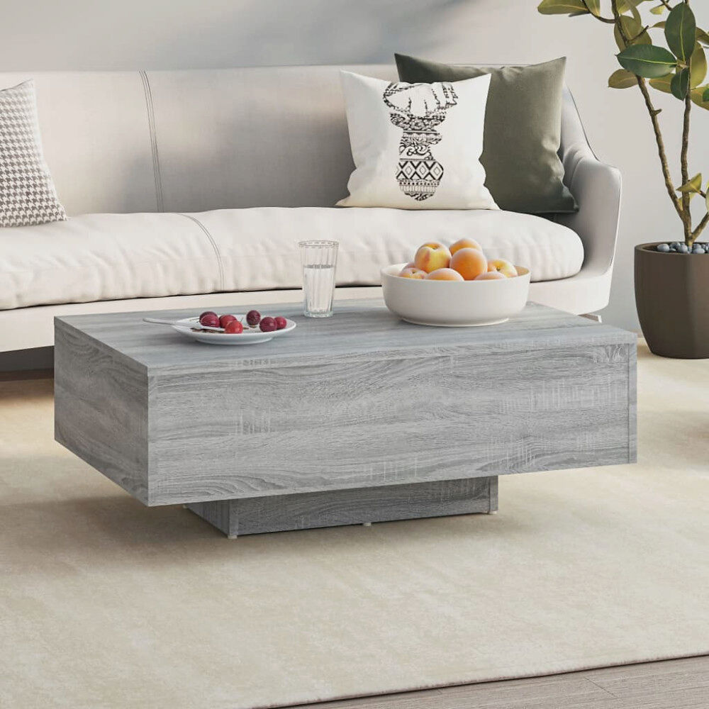 vidaXL Soffbord grå sonoma 85x55x31 cm konstruerat trä