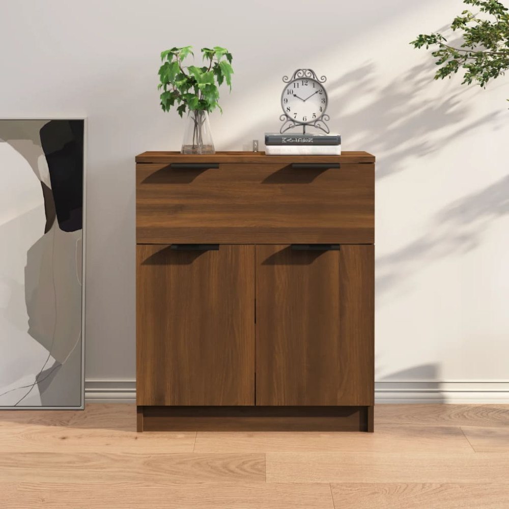 vidaXL Byrå brun ek 60x30x70 cm konstruerat trä