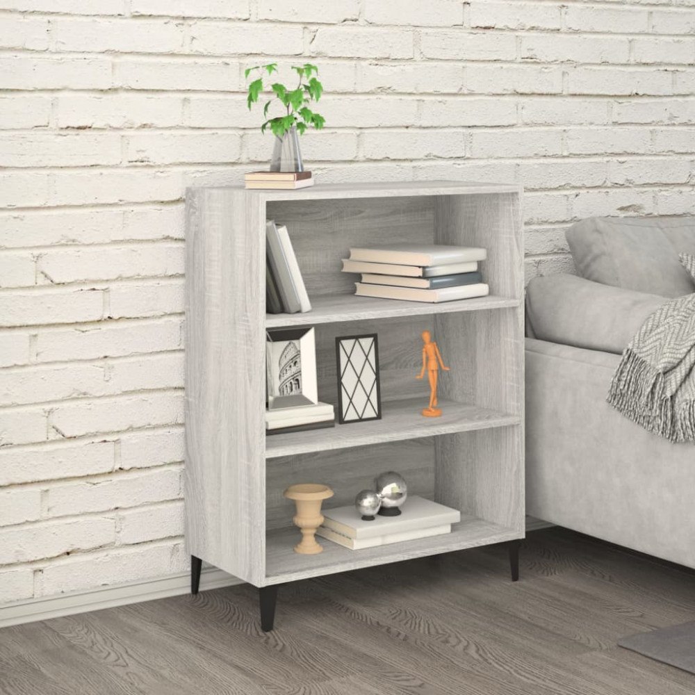 vidaXL Skänk grå sonoma-ek 69,5x32,5x90 cm konstruerat trä