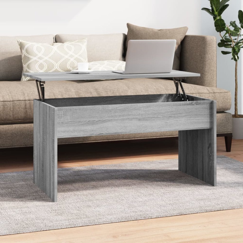 vidaXL Soffbord grå sonoma 102x50,5x52,5 cm konstruerat trä