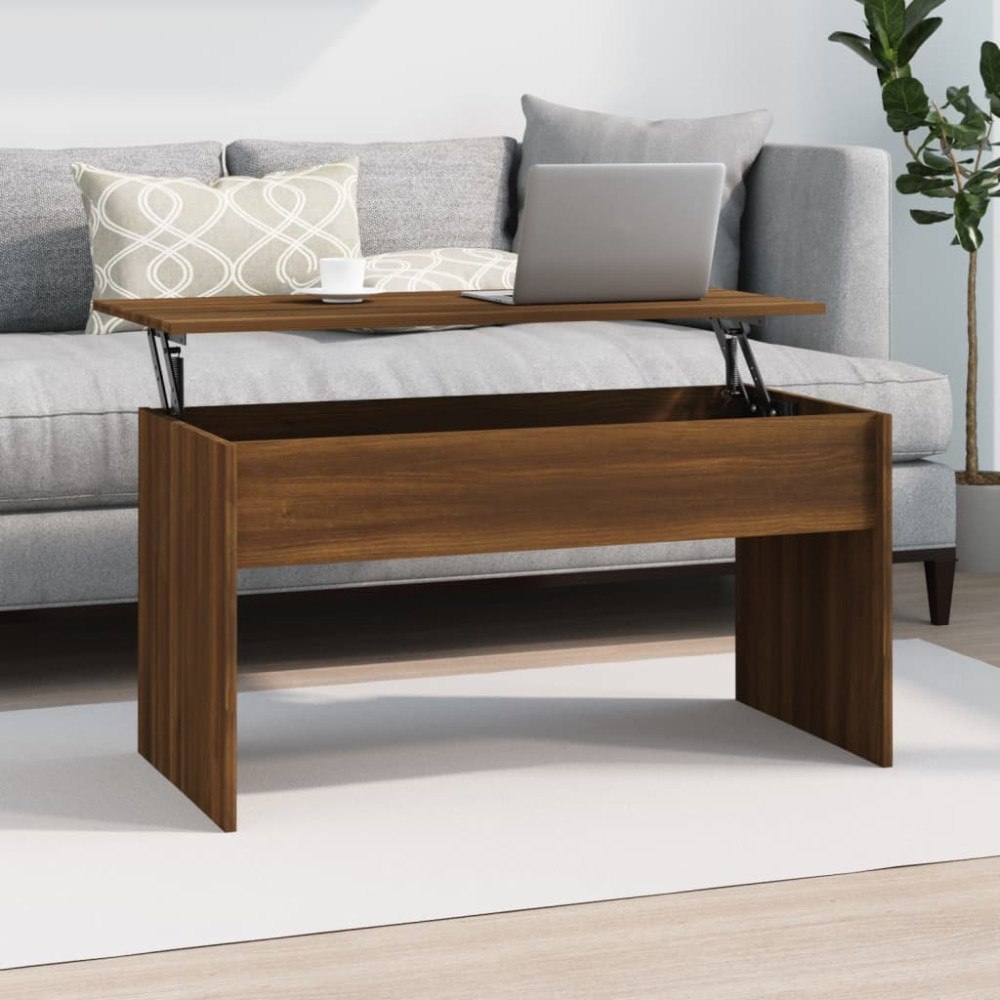 vidaXL Soffbord brun ek 102x50,5x52,5 cm konstruerat trä