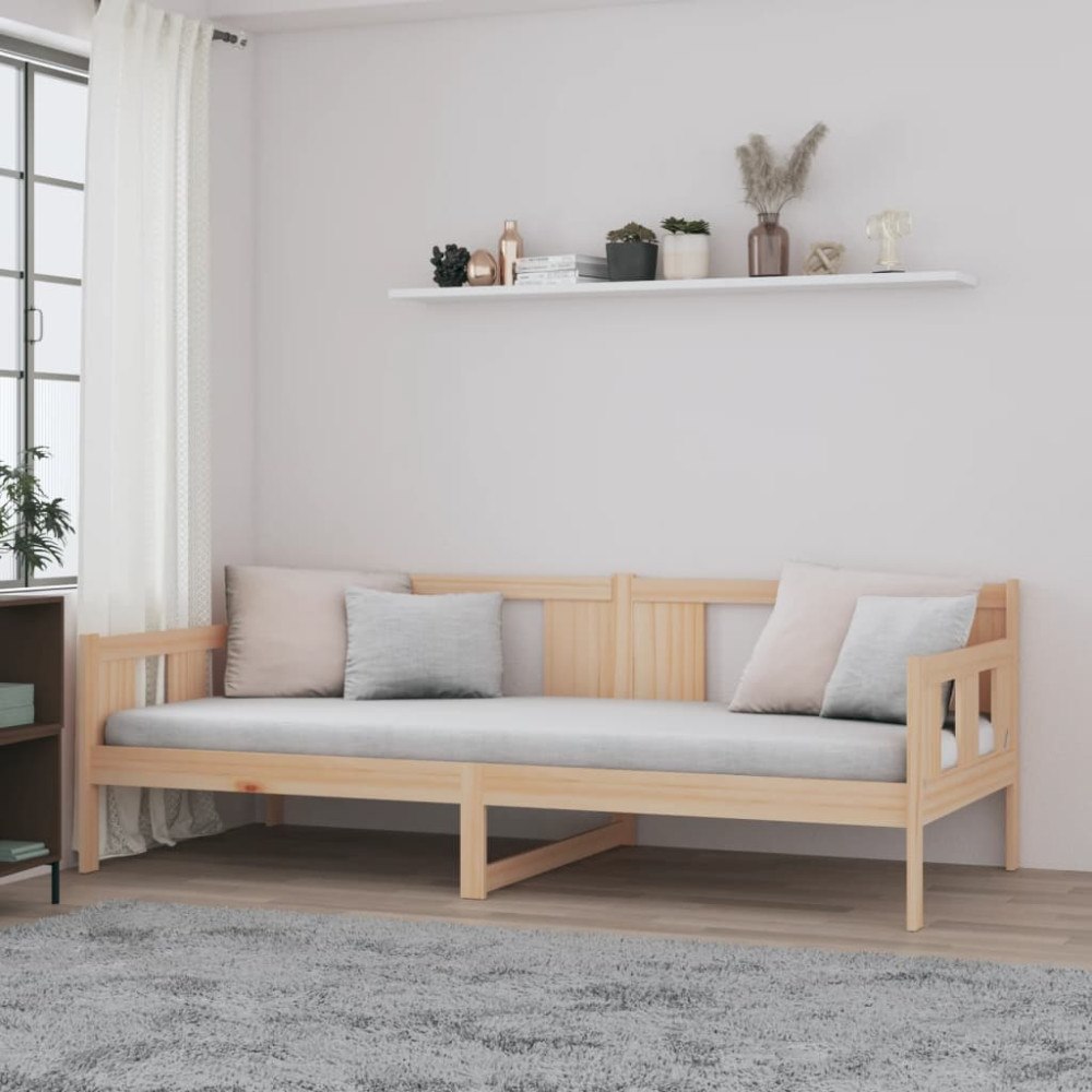 vidaXL Dagbädd massiv furu 90x200 cm