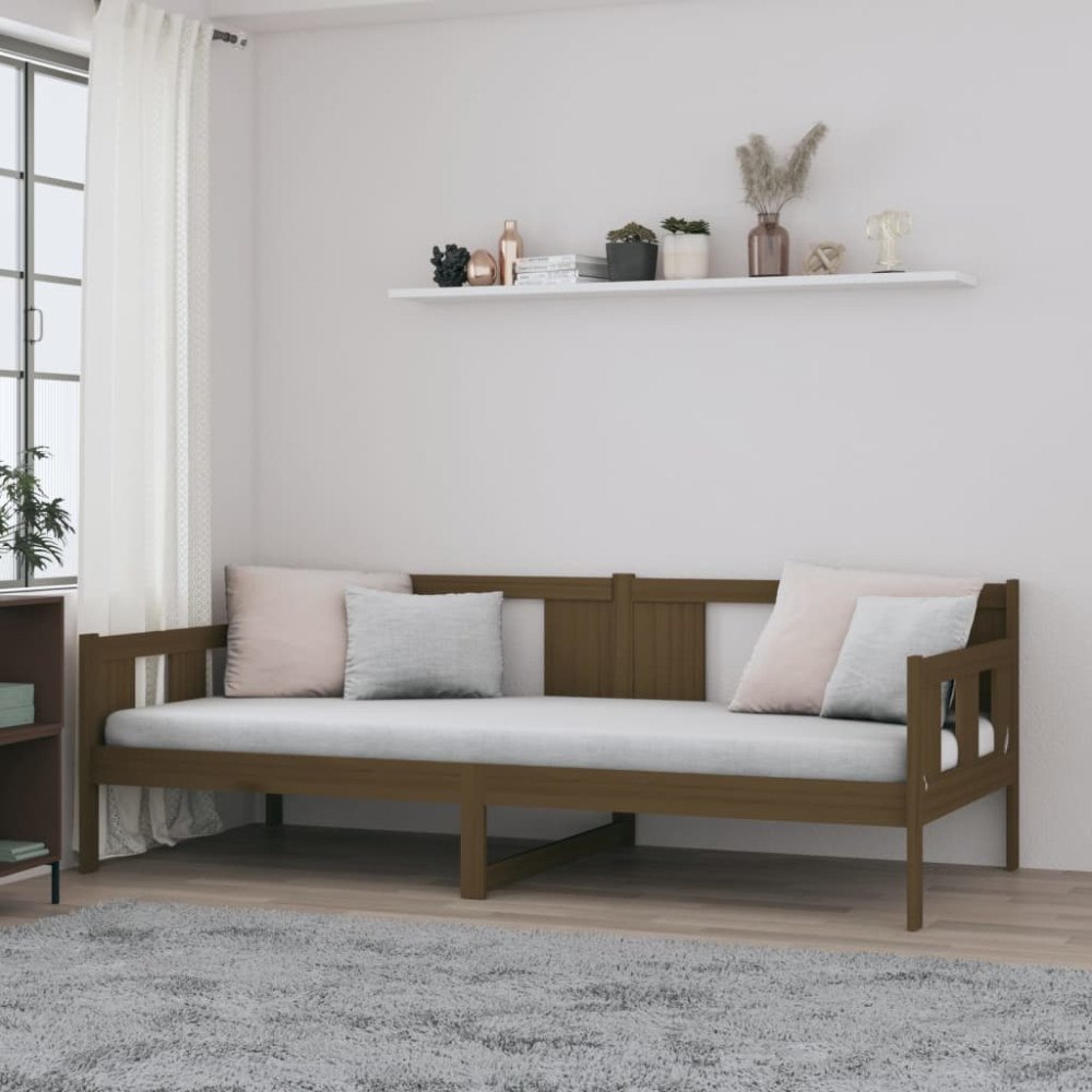 vidaXL Dagbädd honungsbrun 80x200 cm massiv furu