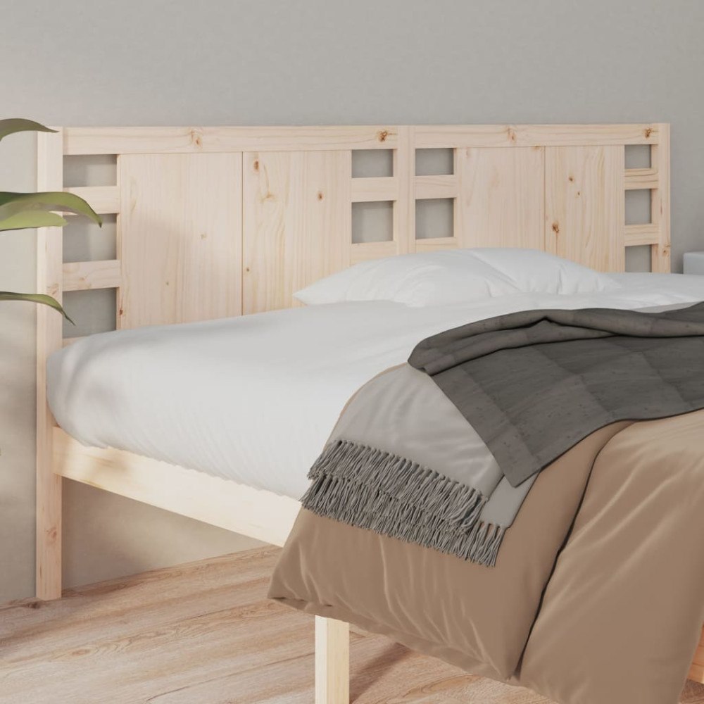 vidaXL Sänggavel 206x4x100 cm massiv furu