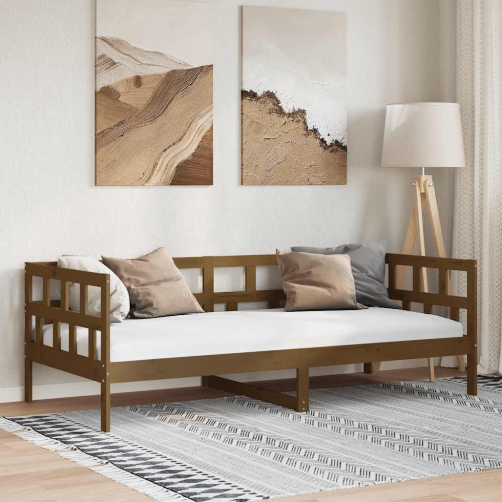 vidaXL Dagbädd honungsbrun 80x200 cm massiv furu