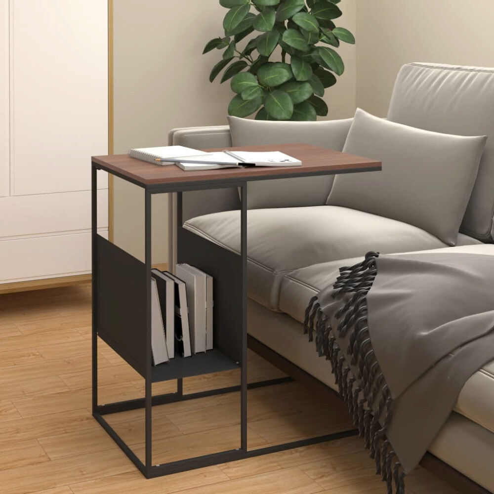vidaXL Sidobord svart 55x36x59,5 cm konstruerat trä