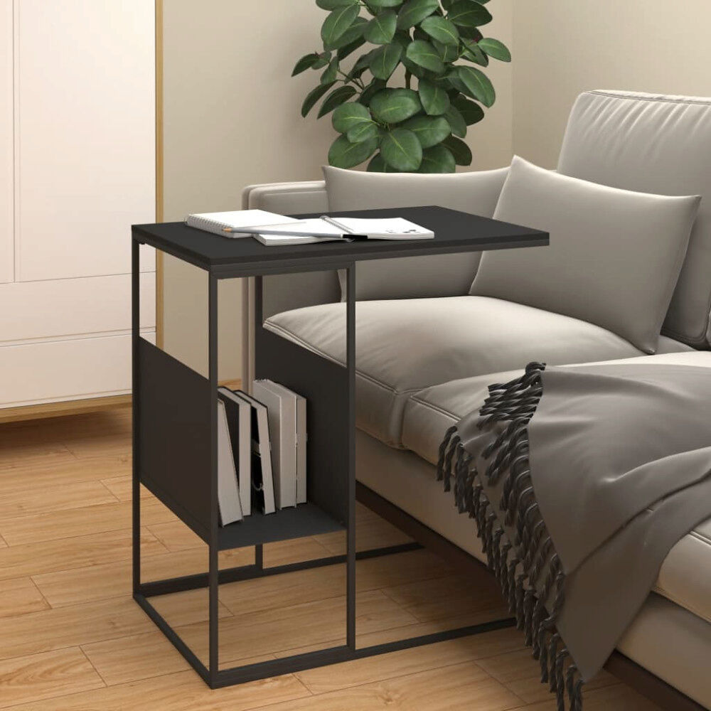 vidaXL Sidobord svart 55x36x59,5 cm konstruerat trä
