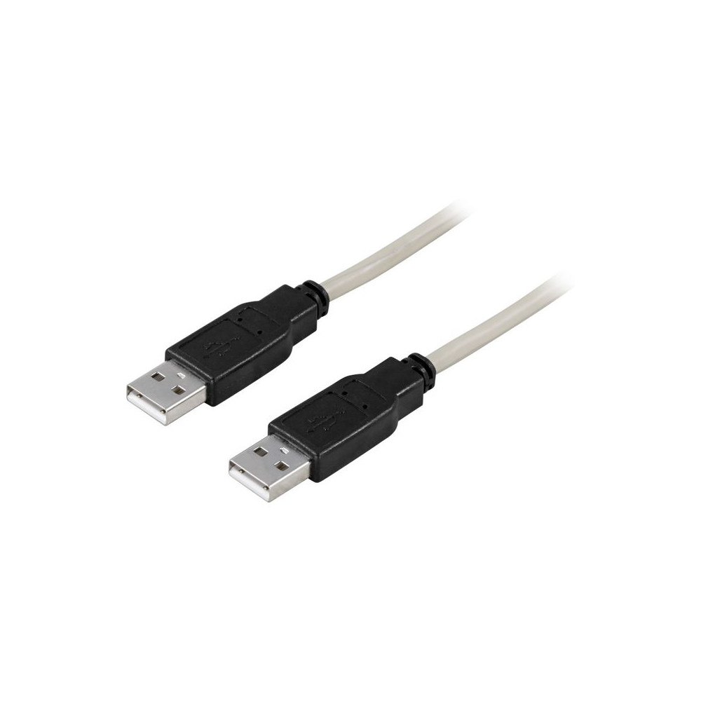 Deltaco Kabel DELTACO USB 2.0 A-A 3m grå/svart