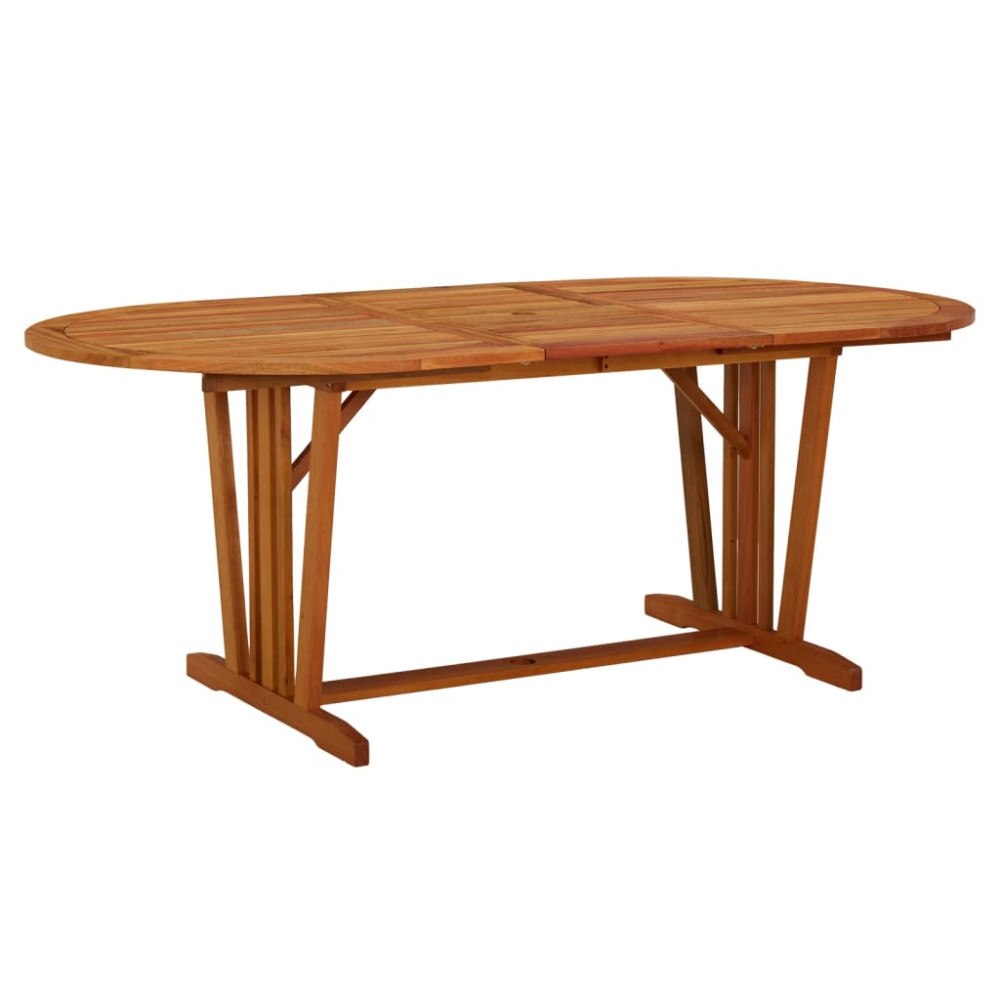 vidaXL Trädgårdsbord 200x100x75 massivt eukalyptusträ