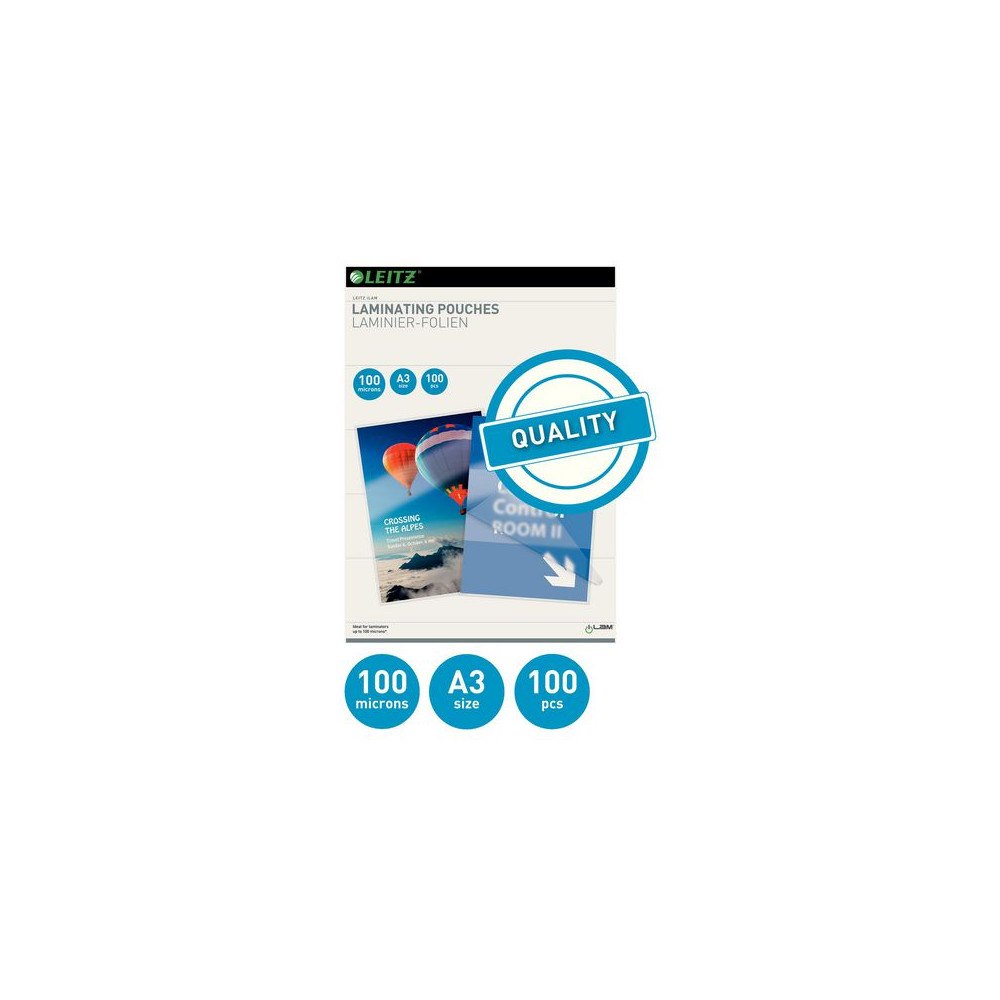 LEITZ Laminat LEITZ A3 100mic klar 100/fp